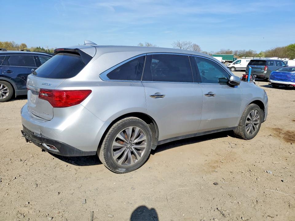 2015 Acura Mdx VIN 5FRYD4H66FB005252 COPART salvage auction — REAR END, Md - Cert Of Salvage > 75% Damage, sold $2,650 on 2026-07-02 (photo 3)