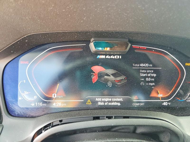 2021 BMW M440i VIN WBA13AR08MCE79258 COPART salvage auction — ALL OVER, Tx - Salvage Vehicle Title, sold $3,700 on 2026-07-09 (photo 9)