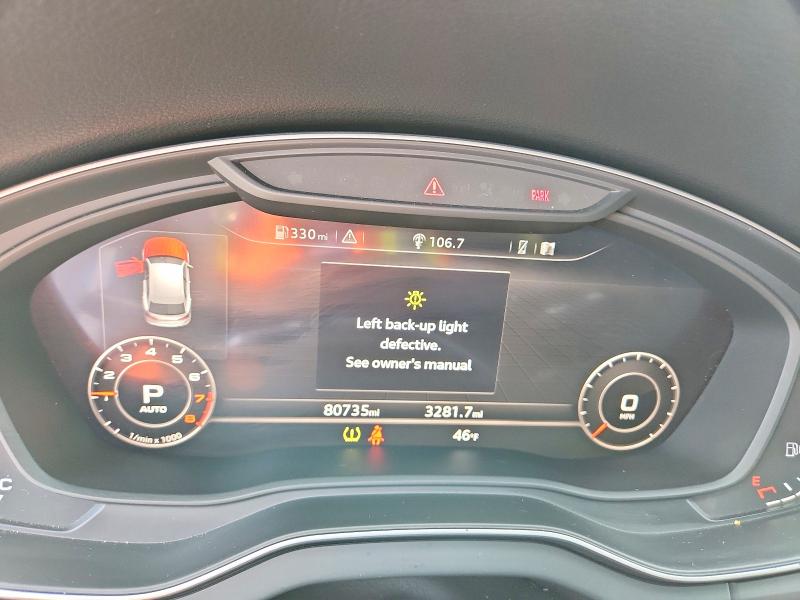2019 Audi Q5 VIN WA1BNAFY6K2041425 COPART salvage auction — FRONT END, Co - Salvage Title, sold $11,400 on 2026-07-20 (photo 9)