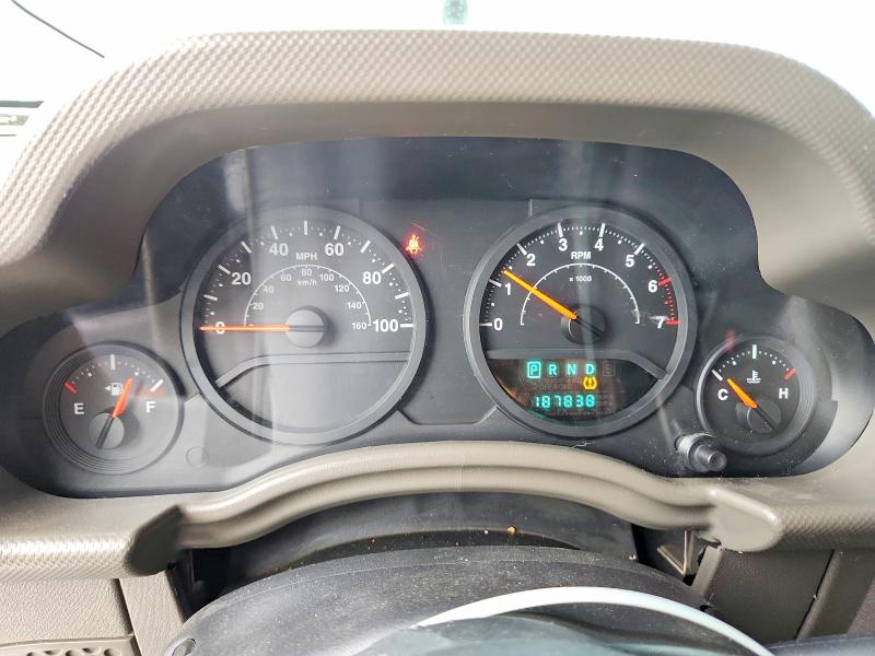 2008 Jeep Wrangler unlimited VIN 1J4GA391X8L616768 COPART salvage auction — HAIL, Tx - Certificate Of Title (P), sold $5,900 on 2026-07-10 (photo 9)