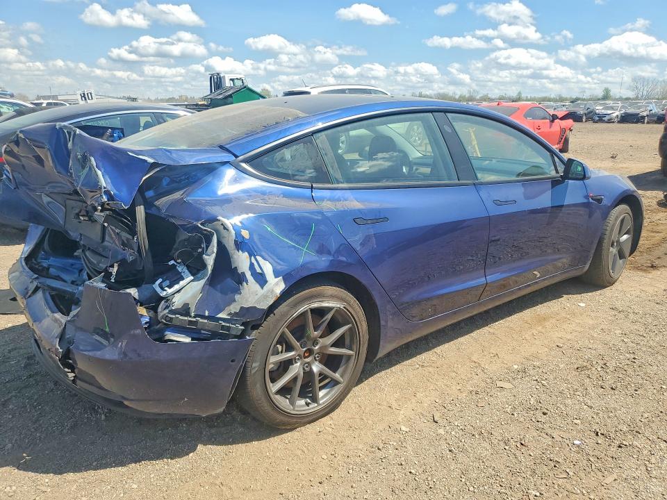 2021 Tesla Model 3 VIN 5YJ3E1EB1MF961776 COPART salvage auction — REAR END, Il - Salvage Certificate, sold $6,100 on 2026-07-21 (photo 3)