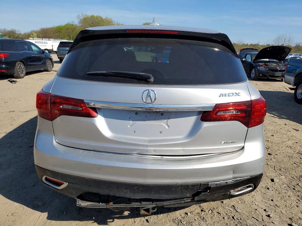 2015 Acura Mdx VIN 5FRYD4H66FB005252 COPART salvage auction — REAR END, Md - Cert Of Salvage > 75% Damage, sold $2,650 on 2026-07-02 (photo 6)