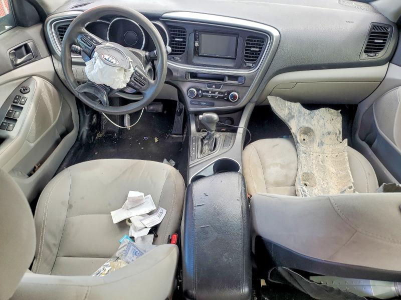 2014 Kia Optima VIN 5XXGM4A77EG318161 COPART salvage auction — FRONT END, Tx - Salvage Vehicle Title, sold $375 on 2026-07-06 (photo 8)