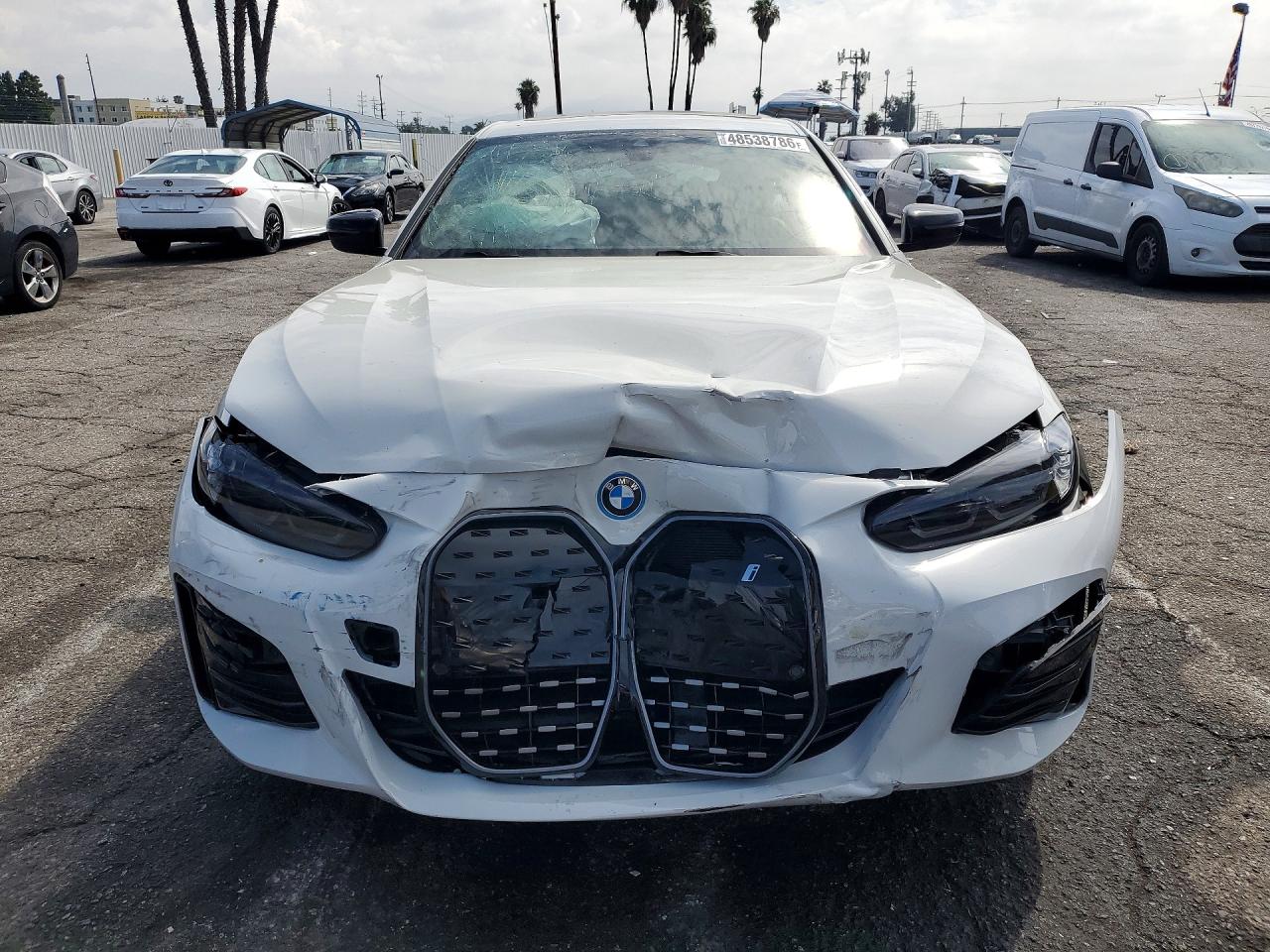 2024 BMW i4 VIN WBY83FB02RFT23615 COPART salvage auction — Front End, ID - SALVAGE CERTIFICATE OF TITLE, sold $15,600 on 2026-07-10 (photo 5)