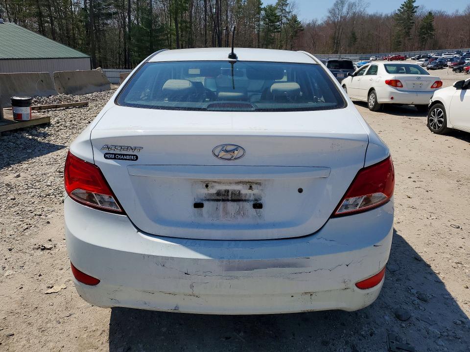 2016 Hyundai Accent VIN KMHCT4AE1GU162742 COPART salvage auction — FRONT END, Ma - Cert Of Title-Reconstrctd Coll, sold $2,650 on 2026-07-29 (photo 6)