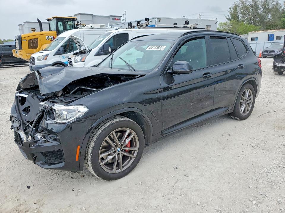2021 BMW X3 VIN 5UXTY3C00M9F31740 COPART salvage auction — FRONT END, Fl - Cert Of Title Slvg Rebuildable, sold $7,700 on 2026-07-07 (photo 1)