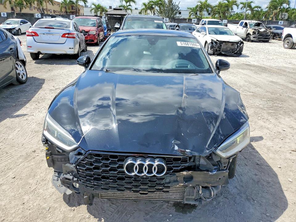 2018 Audi A5 VIN WAUCNCF55JA128729 COPART salvage auction — FRONT END, Id - Salvage Certificate Of Title, sold $3,100 on 2026-07-17 (photo 5)