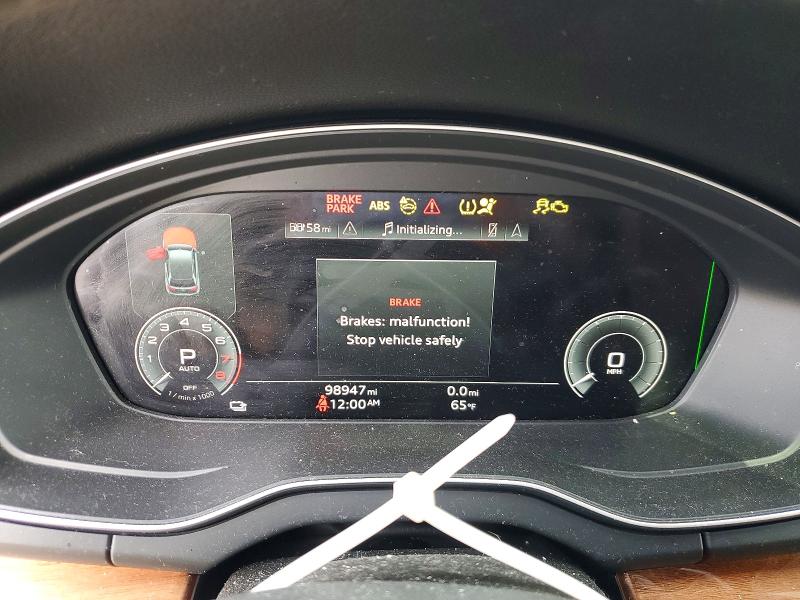 2021 Audi Q5 VIN WA1F2AFY6M2036335 COPART salvage auction — FRONT END, Ca - Salvage Certificate, sold $12,200 on 2026-07-16 (photo 9)