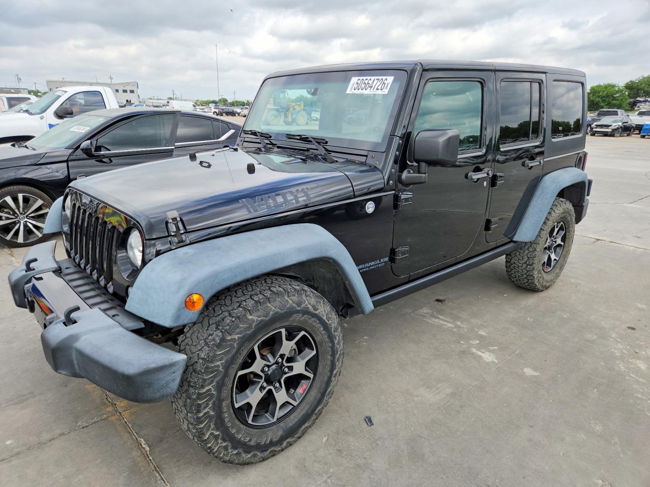 2016 Jeep Wrangler Unlimited VIN 1C4BJWDG7GL103053 COPART salvage auction — Normal Wear, TX - CERT OF TITLE-REBLT SLVG FLOOD (P), sold $7,900 on 2026-07-03 (photo 1)