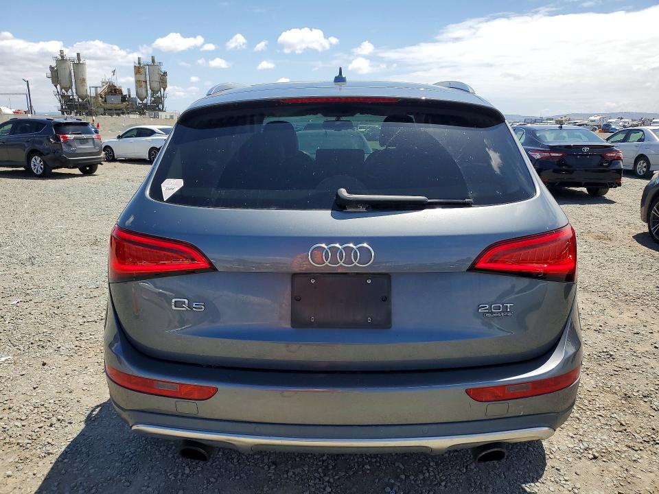 2017 Audi Q5 VIN WA1L2AFP1HA054490 COPART salvage auction — FRONT END, Ca - Salvage Certificate, sold $4,700 on 2026-07-10 (photo 6)