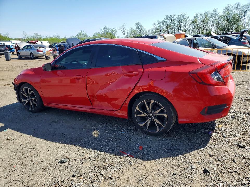 2019 Honda Civic VIN 2HGFC2F83KH601932 COPART salvage auction — FRONT END, Md - Cert Of Salvage > 75% Damage, sold $4,650 on 2026-07-02 (photo 2)