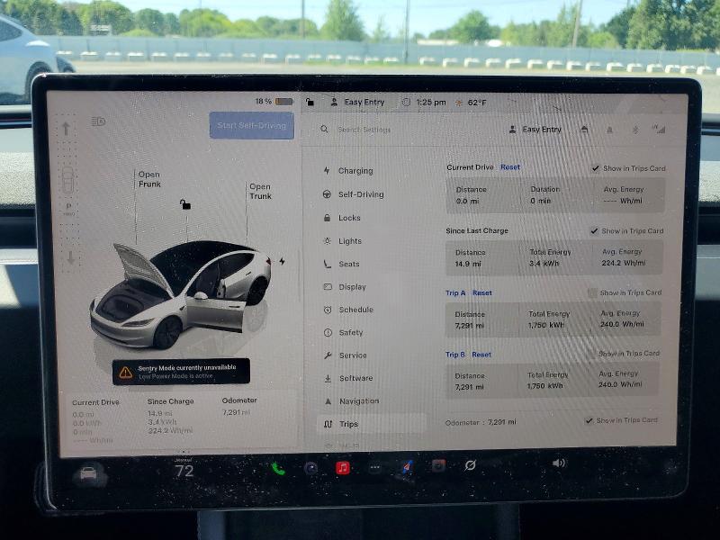 2025 Tesla Model 3 VIN 5YJ3E1EA4SF012422 COPART salvage auction — SIDE, Or - Salvage Title Certificate, sold $10,300 on 2026-07-22 (photo 9)