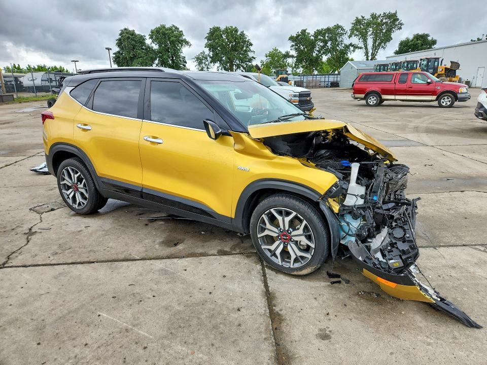 2023 Kia Seltos VIN KNDETCA24P7360596 COPART salvage auction — FRONT END, Ca - Salvage Certificate, sold $1,150 on 2026-07-13 (photo 4)