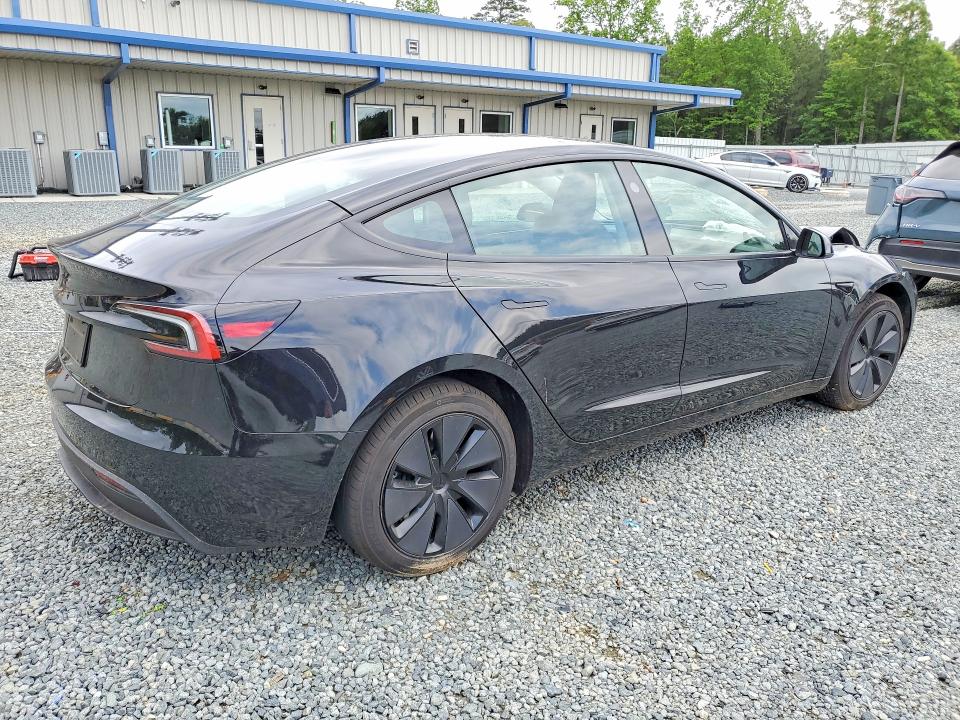 2026 Tesla Model 3 VIN 5YJ3E1EA6TF125743 COPART salvage auction — FRONT END, Nc - Salvage Certificate Of Title, sold $15,400 on 2026-07-16 (photo 3)