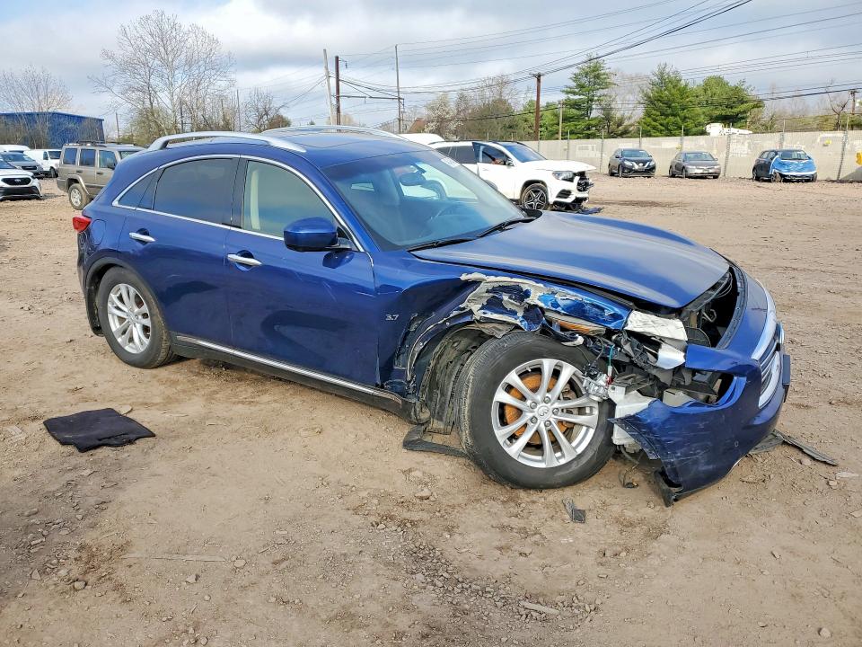 2016 Infiniti Qx70 VIN JN8CS1MW9GM752542 COPART salvage auction — FRONT END, PA, sold $1,800 on 2026-07-20 (photo 4)