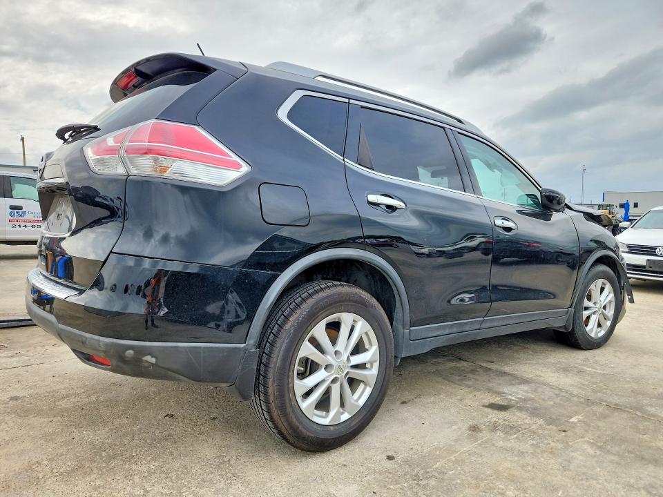 2016 Nissan Rogue VIN KNMAT2MT1GP669312 COPART salvage auction — FRONT END, Tx - Salvage Vehicle Title, sold $350 on 2026-07-09 (photo 3)