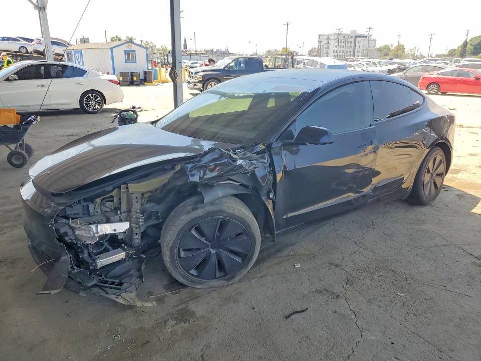 2024 Tesla Model 3 VIN 5YJ3E1EA8RF746121 COPART salvage auction — FRONT END, Ca - Salvage Certificate, sold $8,400 on 2026-07-02 (photo 1)