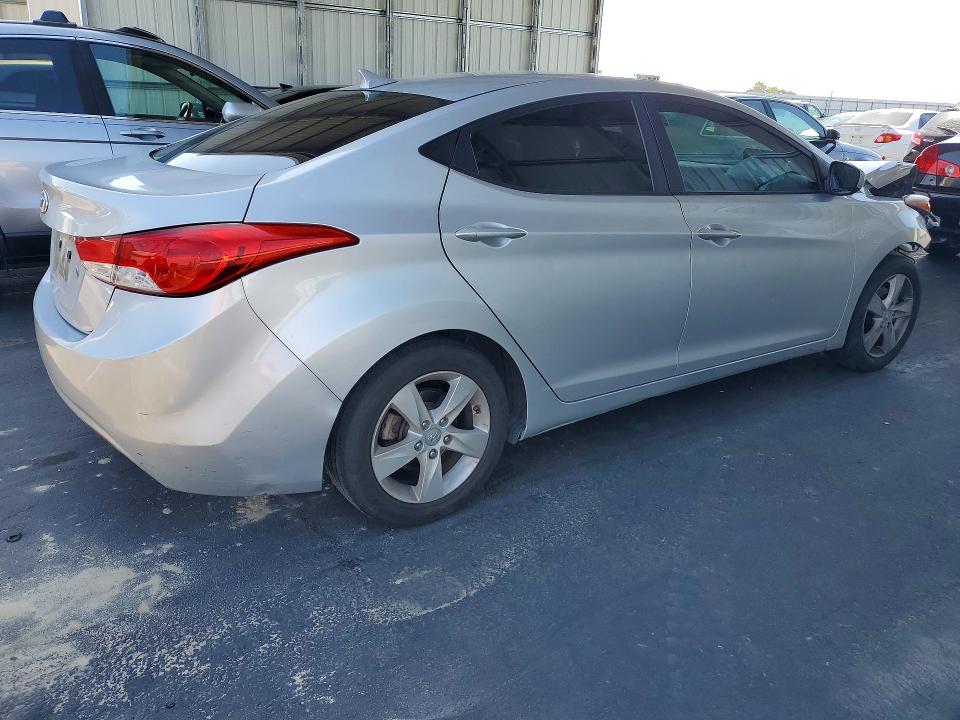 2013 Hyundai Elantra VIN KMHDH4AE7DU551595 COPART salvage auction — FRONT END, Ca - Salvage Certificate, sold $725 on 2026-07-09 (photo 3)
