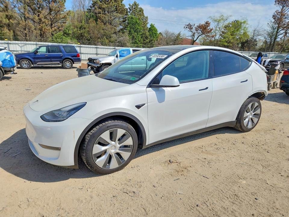 2023 Tesla VIN 7SAYGAEE6PF599137 COPART salvage auction — REAR END, Va - Cert Of Title - Salvage, sold $5,500 on 2026-07-28 (photo 1)