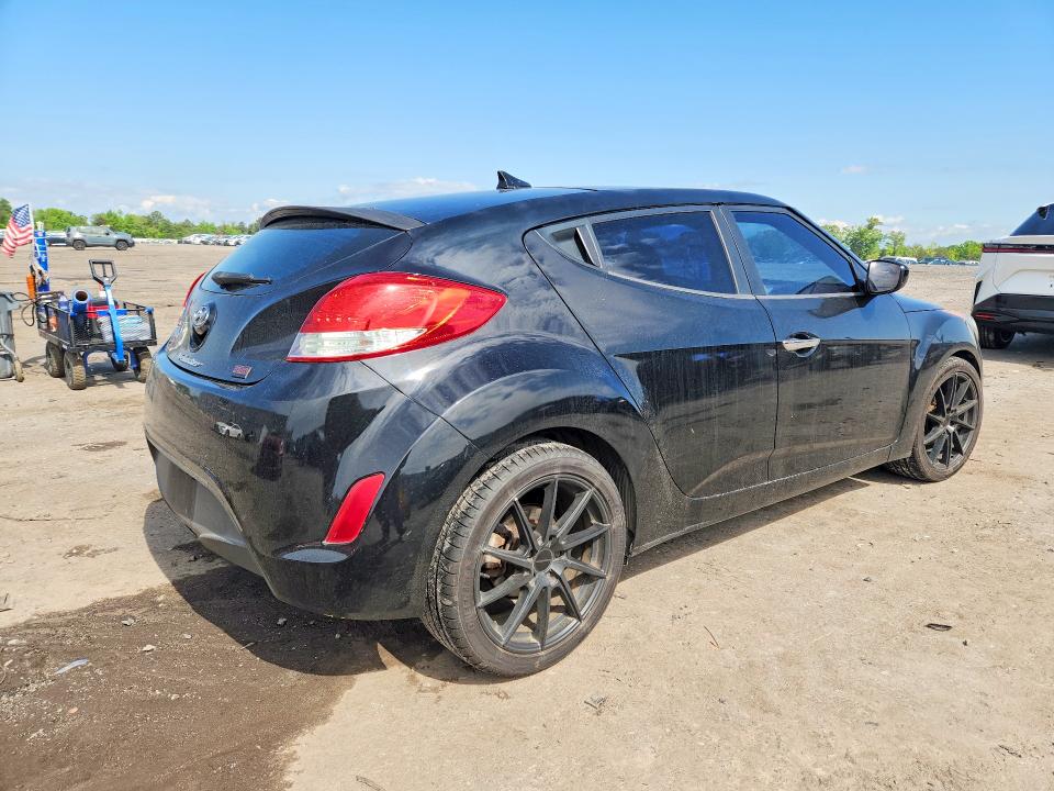 2015 Hyundai Veloster VIN KMHTC6AD2FU218706 COPART salvage auction — REAR END, Va - Cert Of Title - Salvage, sold $1,250 on 2026-07-15 (photo 3)