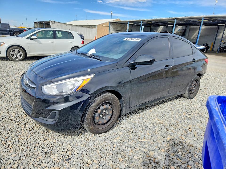 2016 Hyundai Accent VIN KMHCT4AE4GU973189 COPART salvage auction — REAR END, ID - SALVAGE CERTIFICATE OF TITLE, sold $850 on 2026-07-07 (photo 1)
