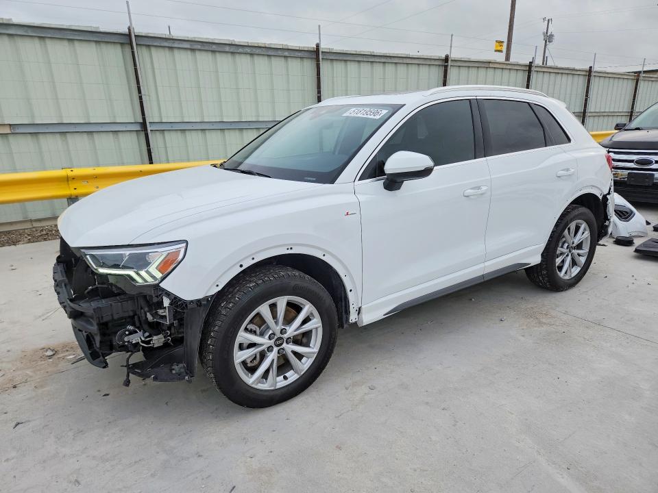 2025 Audi Q3 VIN WA1DECF31S1081734 COPART salvage auction — FRONT END, Tx - Salvage Vehicle Title, sold $12,500 on 2026-07-10 (photo 1)
