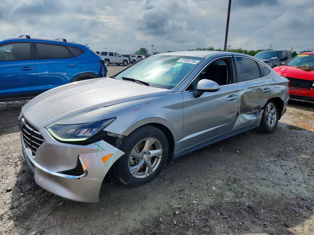 2021 Hyundai Sonata VIN 5NPEG4JA7MH086528 COPART salvage auction — Side, IN - CERT OF TITLE-SALVAGE TITLE, sold $2,900 on 2026-07-10 (photo 1)
