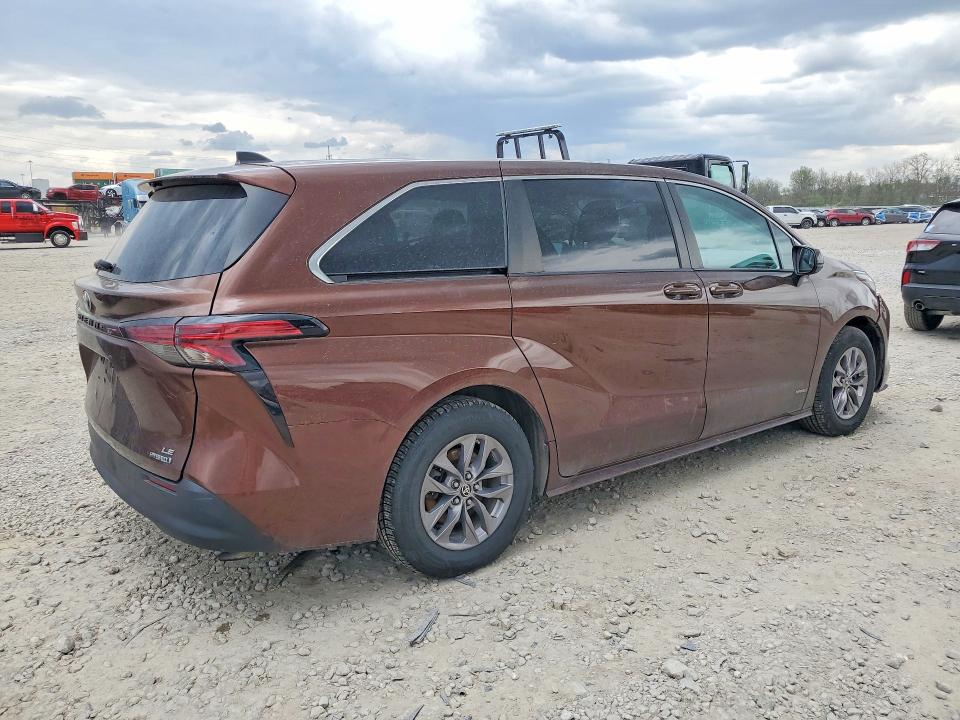 2021 Toyota Sienna VIN 5TDKSKFC5MS016343 COPART salvage auction — FRONT END, Id - Salvage Certificate Of Title, sold $8,800 on 2026-07-21 (photo 3)