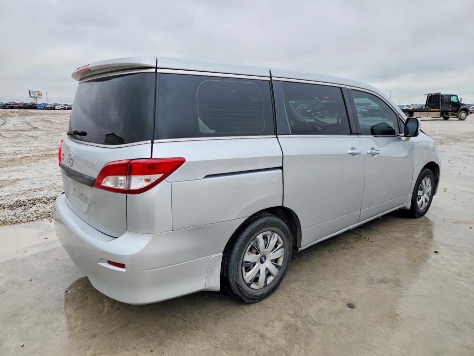 2014 Nissan Quest VIN JN8AE2KP7E9105377 COPART salvage auction — FRONT END, TX - CERTIFICATE OF TITLE, sold $525 on 2026-07-24 (photo 3)