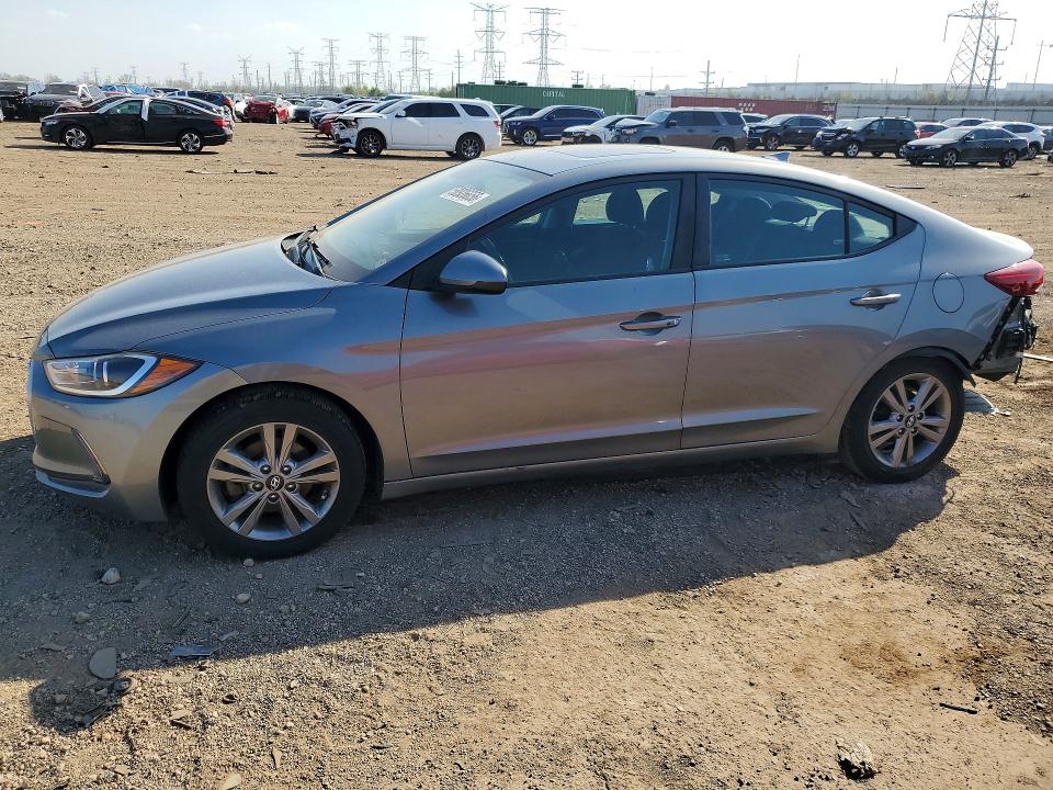 2017 Hyundai Elantra VIN KMHD84LF2HU371338 COPART salvage auction — REAR END, Il - Salvage Certificate, sold $2,350 on 2026-07-09 (photo 1)