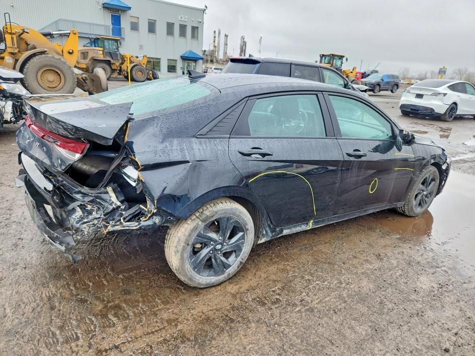 2022 Hyundai Elantra VIN KMHLM4AGXNU355404 COPART salvage auction — REAR END, Qc - Gravement Accidente, sold $1,350 on 2026-07-28 (photo 3)