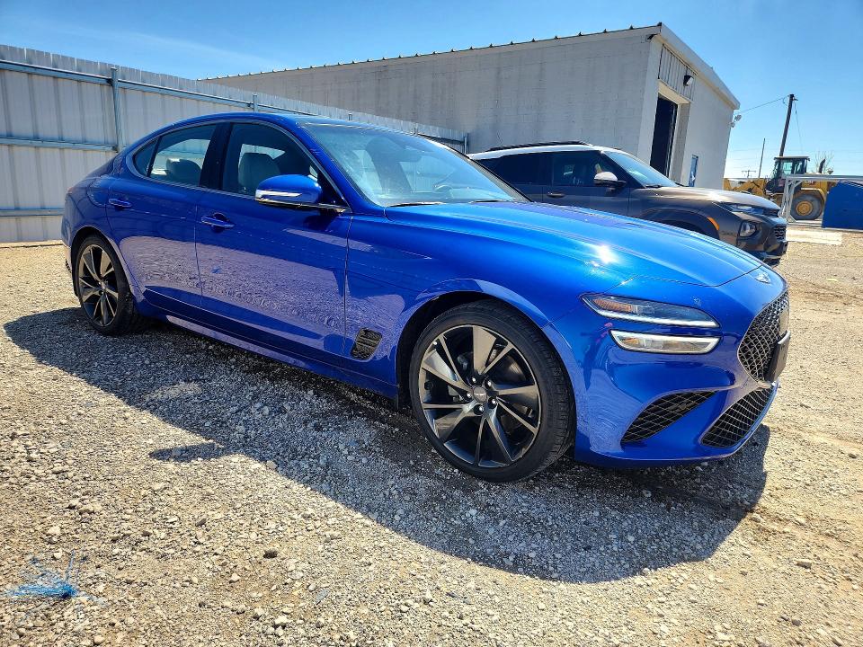 2023 Genesis G70 VIN KMTG34TA7PU107813 COPART salvage auction — HAIL, Ia - Cert Of Title-Salvage Title, sold $1,000 on 2026-07-08 (photo 4)