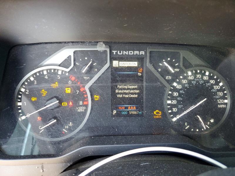 2022 Toyota Tundra VIN 5TFLA5DB0NX025305 COPART salvage auction — FRONT END, Id - Salvage Certificate Of Title, sold $14,000 on 2026-07-09 (photo 9)