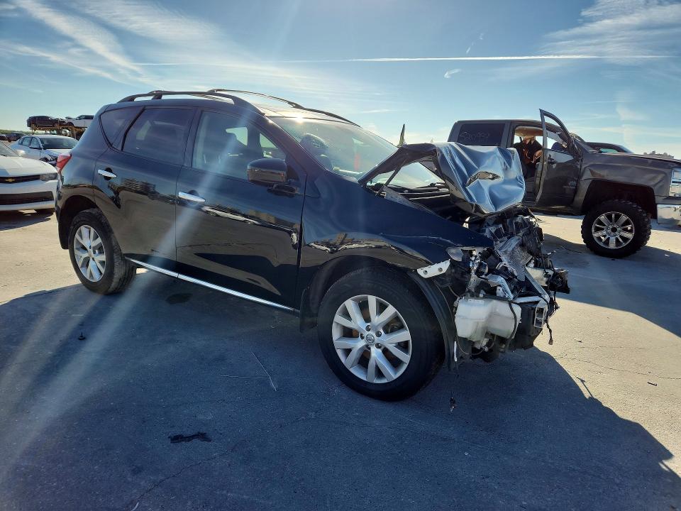 2014 Nissan Murano VIN JN8AZ1MW2EW516075 COPART salvage auction — FRONT END, Id - Salvage Certificate Of Title, sold $375 on 2026-07-15 (photo 4)