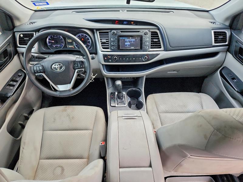 2019 Toyota Highlander VIN 5TDZZRFH8KS338616 COPART salvage auction — FRONT END, Tx - Salvage Vehicle Title, sold $6,200 on 2026-07-15 (photo 8)