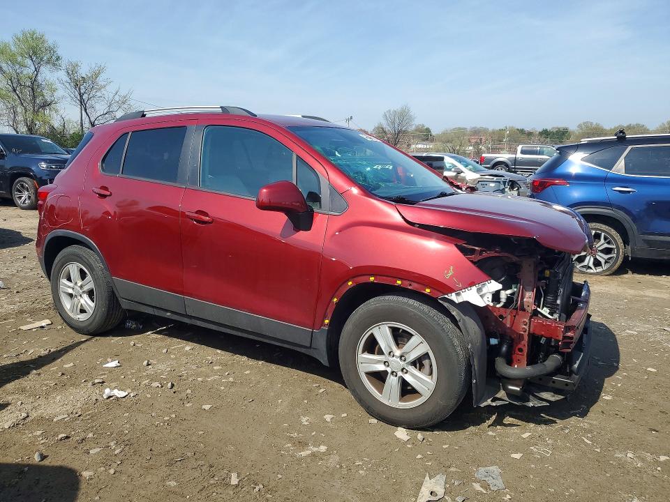 2021 Chevrolet Trax VIN KL7CJLSM7MB363981 COPART salvage auction — FRONT END, Md - Cert Of Salvage > 75% Damage, sold $225 on 2026-07-28 (photo 4)