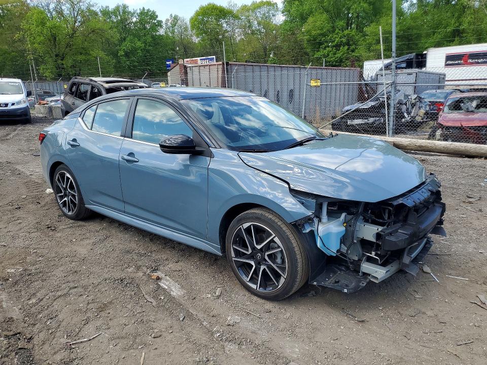 2025 Nissan Sentra VIN 3N1AB8DV2SY208167 COPART salvage auction — FRONT END, Md - Cert Of Salvage > 75% Damage, sold $6,000 on 2026-07-02 (photo 4)