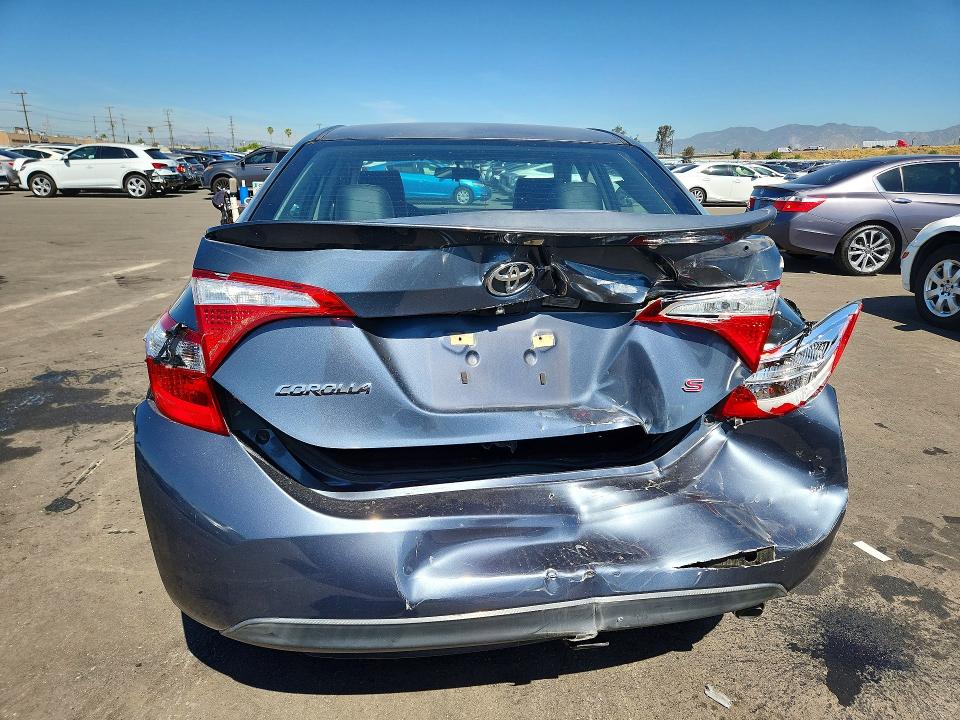 2015 Toyota Corolla VIN 5YFBURHE8FP267757 COPART salvage auction — REAR END, Salvage Title, sold $2,550 on 2026-07-20 (photo 6)