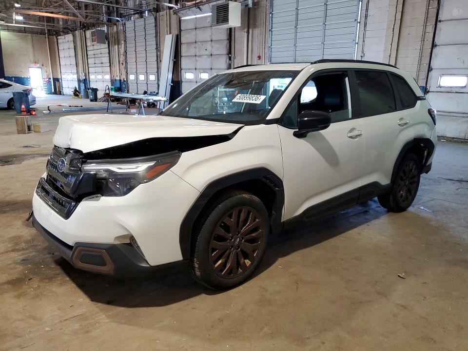 2025 Subaru Forester VIN JF2SLDHC7SH497902 COPART salvage auction — FRONT END, Mi - Cert Of Title-Salvage Vehicle, sold $7,400 on 2026-07-07 (photo 1)