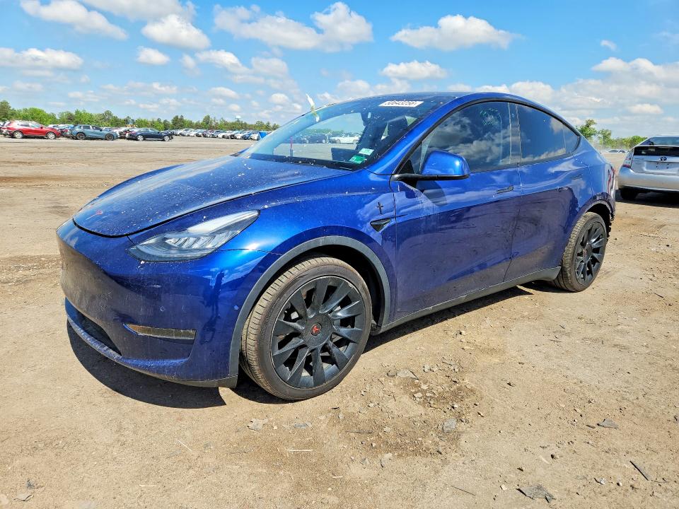 2021 Tesla Model y VIN 5YJYGDEE5MF061622 COPART salvage auction — SIDE, Va - Cert Of Title - Salvage, sold $6,300 on 2026-07-22 (photo 1)