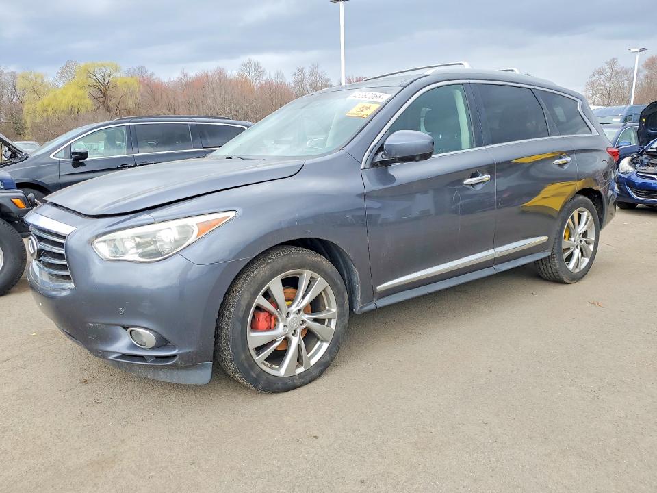 2013 Infiniti Jx35 VIN 5N1AL0MM1DC317262 COPART salvage auction — FRONT END, Ct - Certificate Of Title (P), sold $2,300 on 2026-07-27 (photo 1)