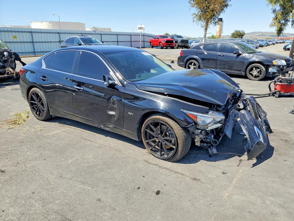 2018 Infiniti Q50 VIN JN1EV7AP3JM357519 COPART salvage auction — FRONT END, Ca - Salvage Certificate, sold $1,050 on 2026-07-06 (photo 4)
