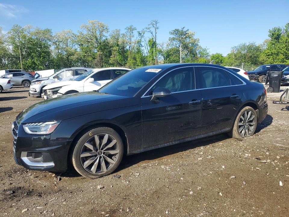 2021 Audi A4 VIN WAUBBAF44MA058712 COPART salvage auction — SIDE, Md - Cert Of Salvage > 75% Damage, sold $1,000 on 2026-07-30 (photo 1)