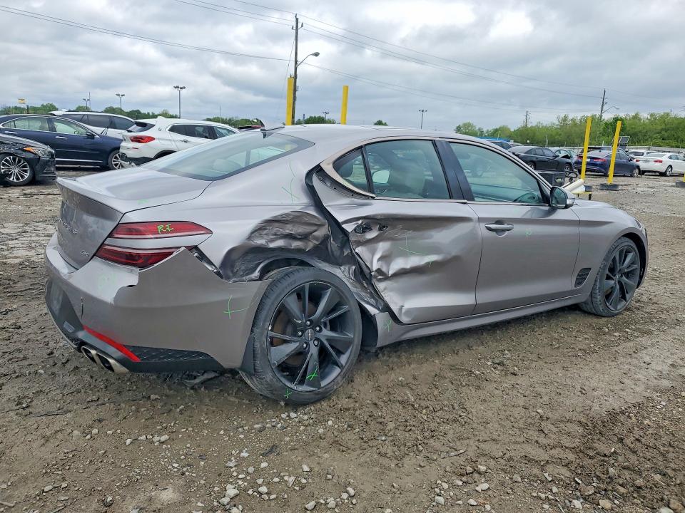 2023 Genesis G70 VIN KMTG34TA5PU104425 COPART salvage auction — SIDE, In - Cert Of Title-Salvage Title, sold $9,700 on 2026-07-17 (photo 3)