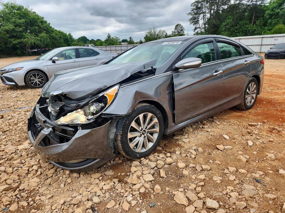 2014 Hyundai Sonata VIN 5NPEC4AC8EH867010 COPART salvage auction — FRONT END, Nc - Salvage Certificate Of Title, sold $350 on 2026-07-27 (photo 1)