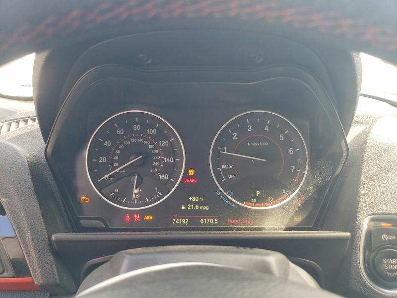 2016 BMW 2er VIN WBA1K9C59GV321748 COPART salvage auction — FRONT END, Fl - Cert Of Title Slvg Rebuildable, sold $2,100 on 2026-08-10 (photo 9)