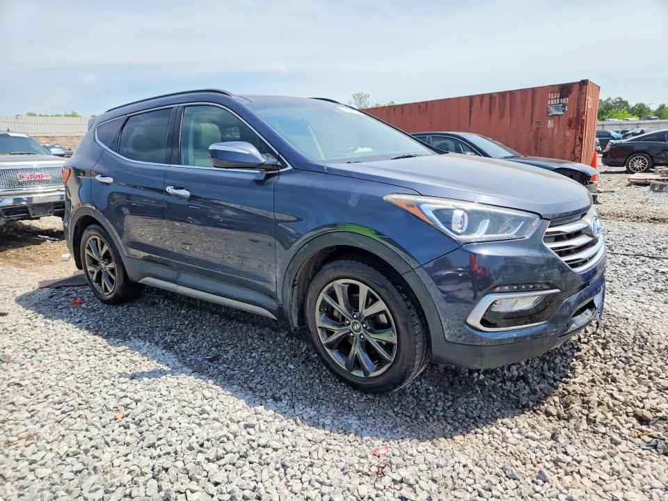2017 Hyundai Santa fe VIN 5XYZWDLA3HG410962 COPART salvage auction — FRONT END, Al - Cert Of Title-Salvage Title, sold $225 on 2026-07-21 (photo 4)