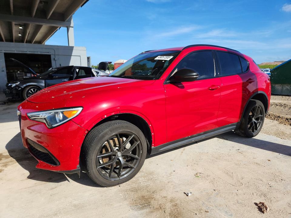 2021 Alfa romeo Stelvio VIN ZASPAJAN8M7C99804 COPART salvage auction — FRONT END, Fl - Certificate Of Title (P), sold $12,500 on 2026-07-28 (photo 1)