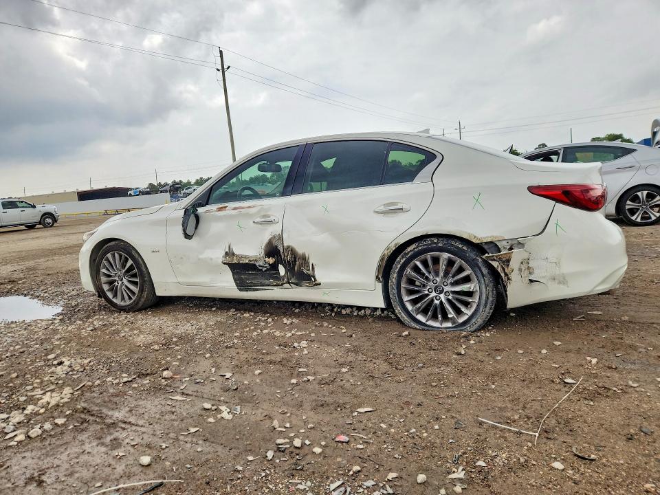 2020 Infiniti Q50 VIN JN1EV7AP8LM205108 COPART salvage auction — SIDE, Salvage Title, sold $1,100 on 2026-07-30 (photo 2)