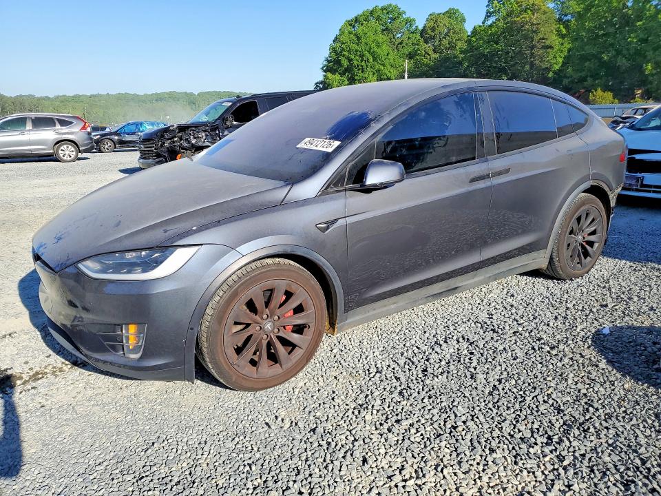 2018 Tesla Model x VIN 5YJXCBE42JF137392 COPART salvage auction — REAR END, NC - SALVAGE CERTIFICATE OF TITLE, sold $175 on 2026-07-30 (photo 1)
